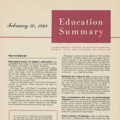 Education Summary, 1948