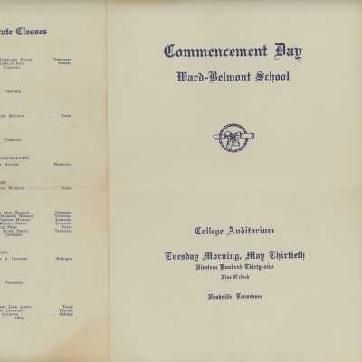 W-B Commencement Program, 1939