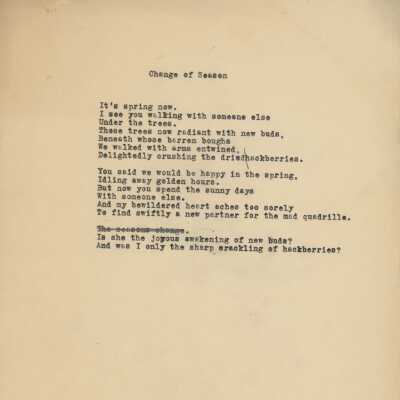 Change of Season Poem
