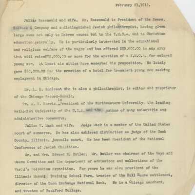 Text dated February 21, 1912