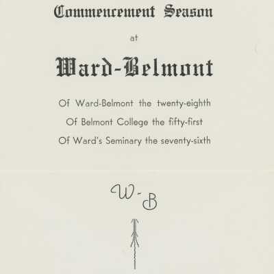 Ward-Belmont Commencement Program, 1942