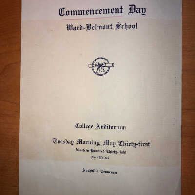 Commencement Day Bulletin, 1938