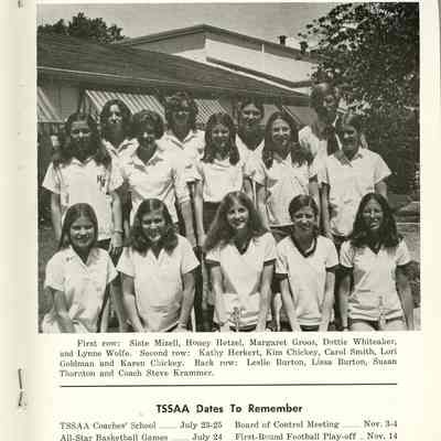 1975 Girls' Track Champions Harpeth Hall School