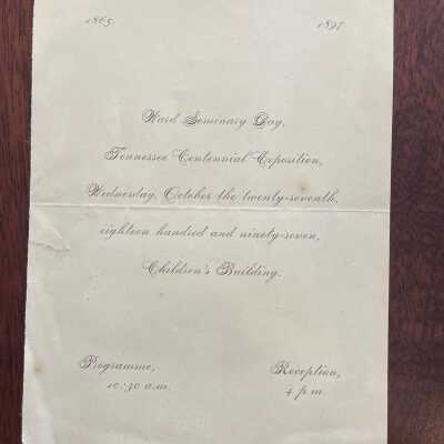 Ward Seminary Day Invitation 1897