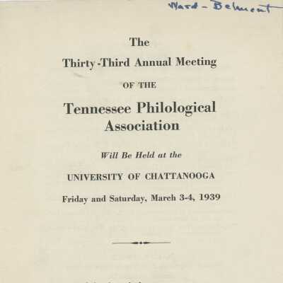 Tennessee Philological Association, 1939