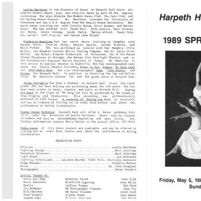 1989 Spring Concert