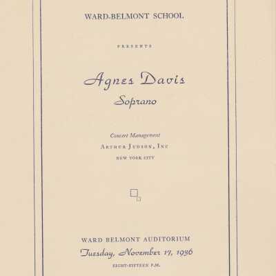 W-B Soprano Concert Program, 1936