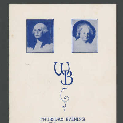 Ward-Belmont George Washington Dinner Menu
