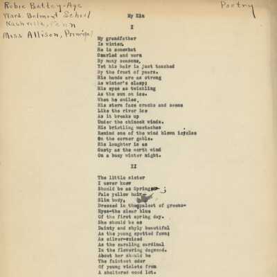 Rubie Battey Poetry
