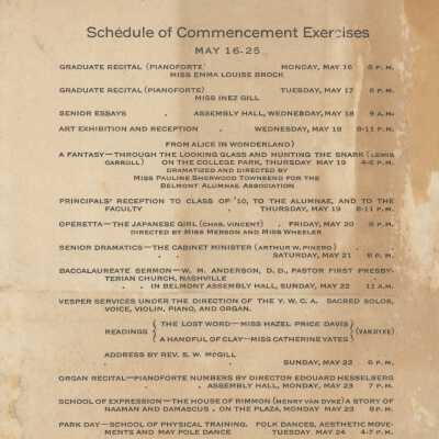 Schedule of Commencement Exercises: Page 4