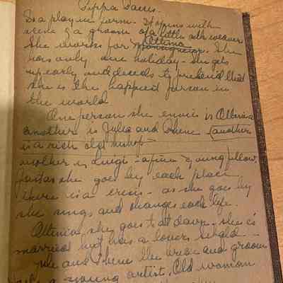 Handwritten notes on back page