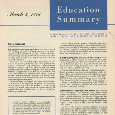 Education Summary, 1948