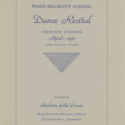 W-B Dance Recital Program, 1937
