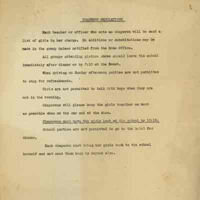 Chaperone Regulations