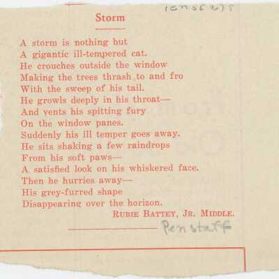 Rubie Battey Poetry