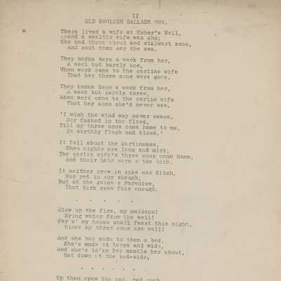 Old English Ballads