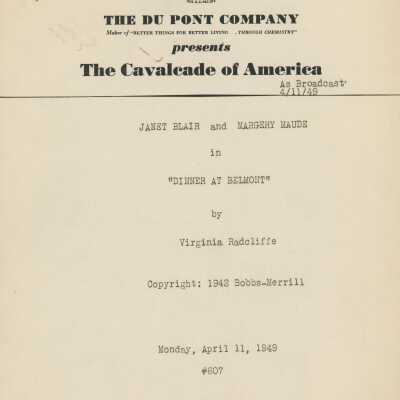 Play Script, 1949