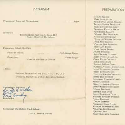 W-B Commencement Program, 1948