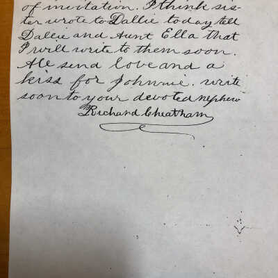 Bellemonte Letter, 1867. Page 2.