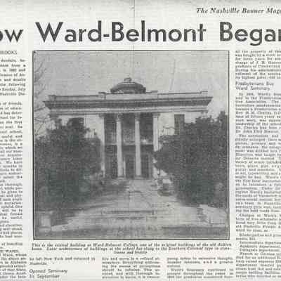 How Ward-Belmont Began