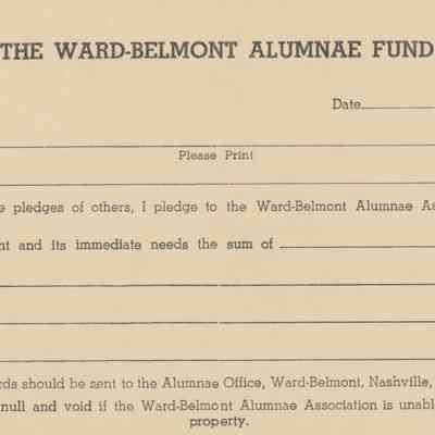 Ward-Belmont Alumnae Fund Card