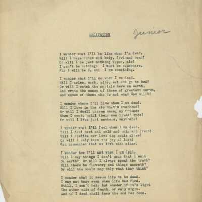 Meditation Poem