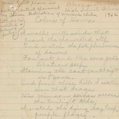 Rebecca Davies Essay, 1942