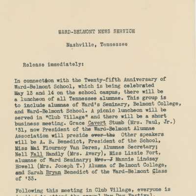 25th Anniversary News, 1938