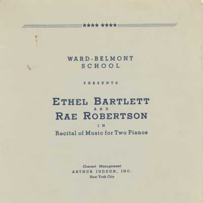 W-B Piano Recital Program, 1937