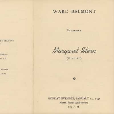 W-B Piano Recital Program, 1951