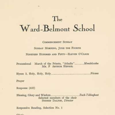 W-B Commencement Program, 1950
