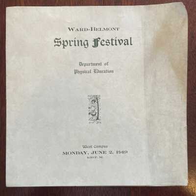 Ward-Belmont Spring Festival 1919 Bulletin