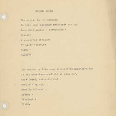 Canyon Moods Poem