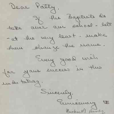 Letter to Patty Chadwell from Mrs. Edward Hardy, April 1951