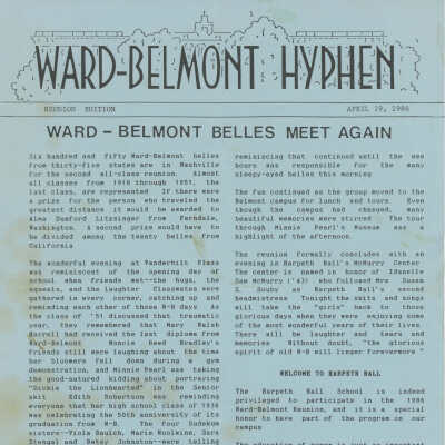 Ward Belmont Hyphen- Ward Belmont Belles Meet Again