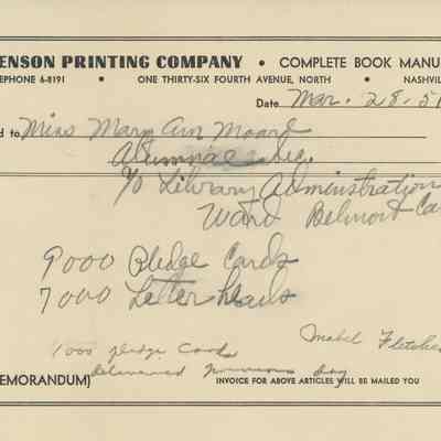 Proof of Sale, March 1951