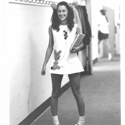 Unknown student in costume, 1972?
