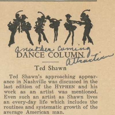 Article on Ted Shawn's Dance