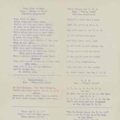 Ward-Belmont T.C.C. Club Songs