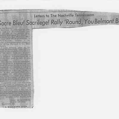 Sacre Bleu! Sacrilege! Rally 'Round, You Belmont Belle