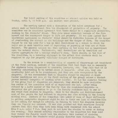 Student Opinion Committee Meeting Minutes