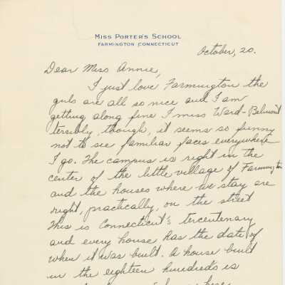 Miss Porter's Letter