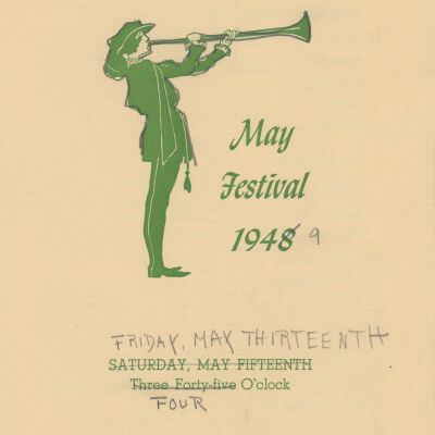 Ward-Belmont 1948 May Festival Program (1949 Program Draft)