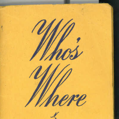 Who's Where Directory 1948-1949, 1950-1951