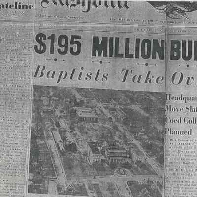 Article on Ward-Belmont's Baptist Takeover, February 1951