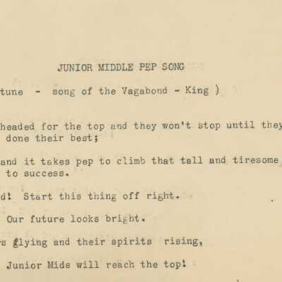 Junior Middle Pep Song