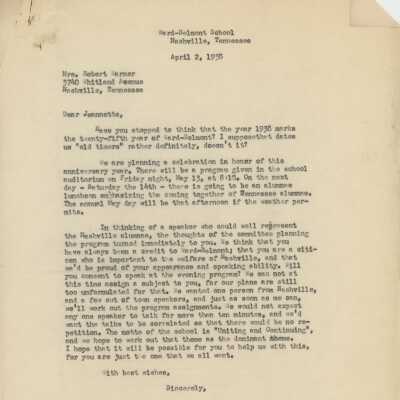 Jeannette Warner Letters, 1938