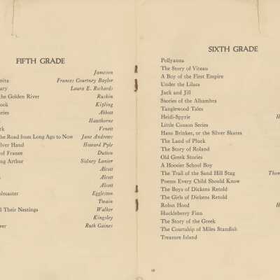 Fifth and Sixth Grade list of recommended books (titles and authors listed): Page 3