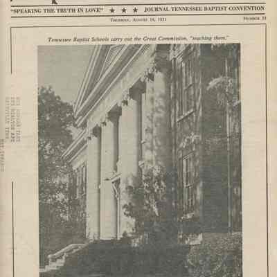 "Baptist and Reflector" - Number 33 August 1951