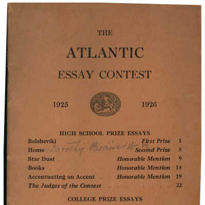 Dorothy Brain's 1925-1926 essay